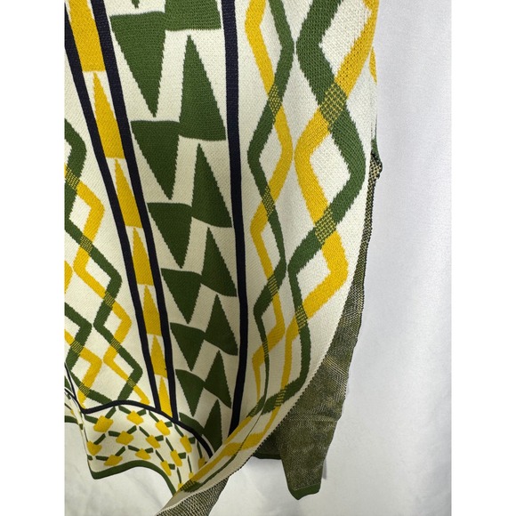 MISA Los Angeles knit Geometric Print offShoulder Maxi Dress Bell Sleeves L - Picture 10 of 10